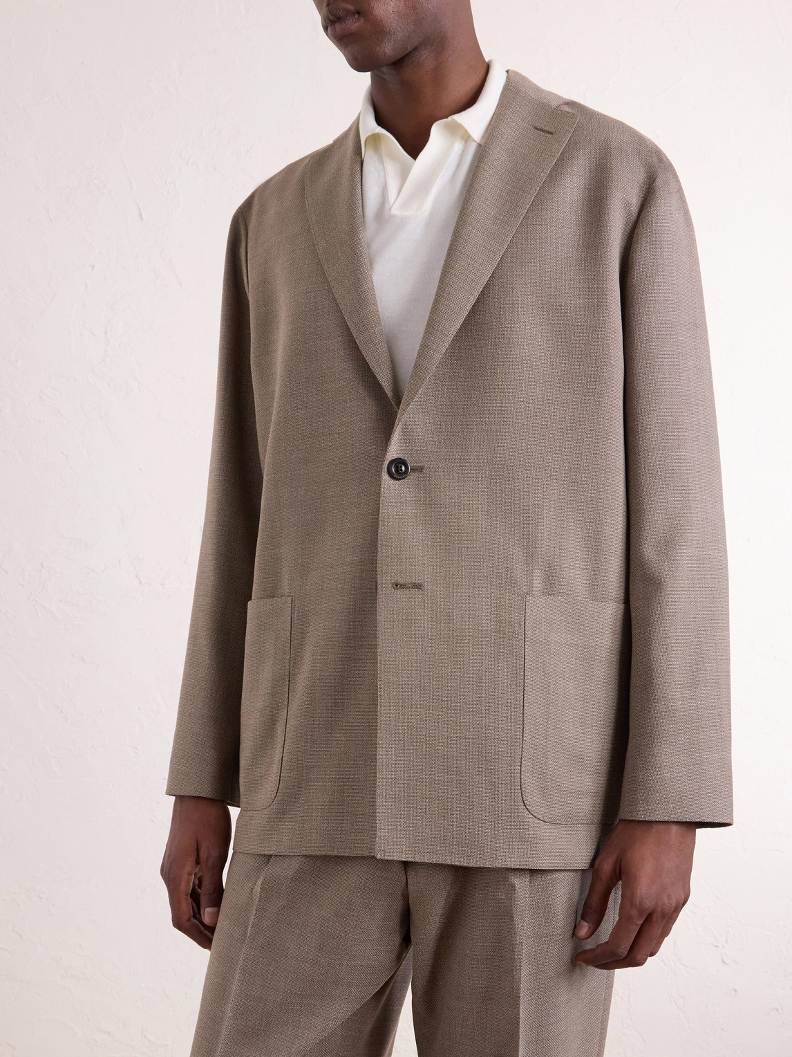  Boglioli - K-jacket Virgin Wool Suit Jacket - Men - Neutrals - It 48 