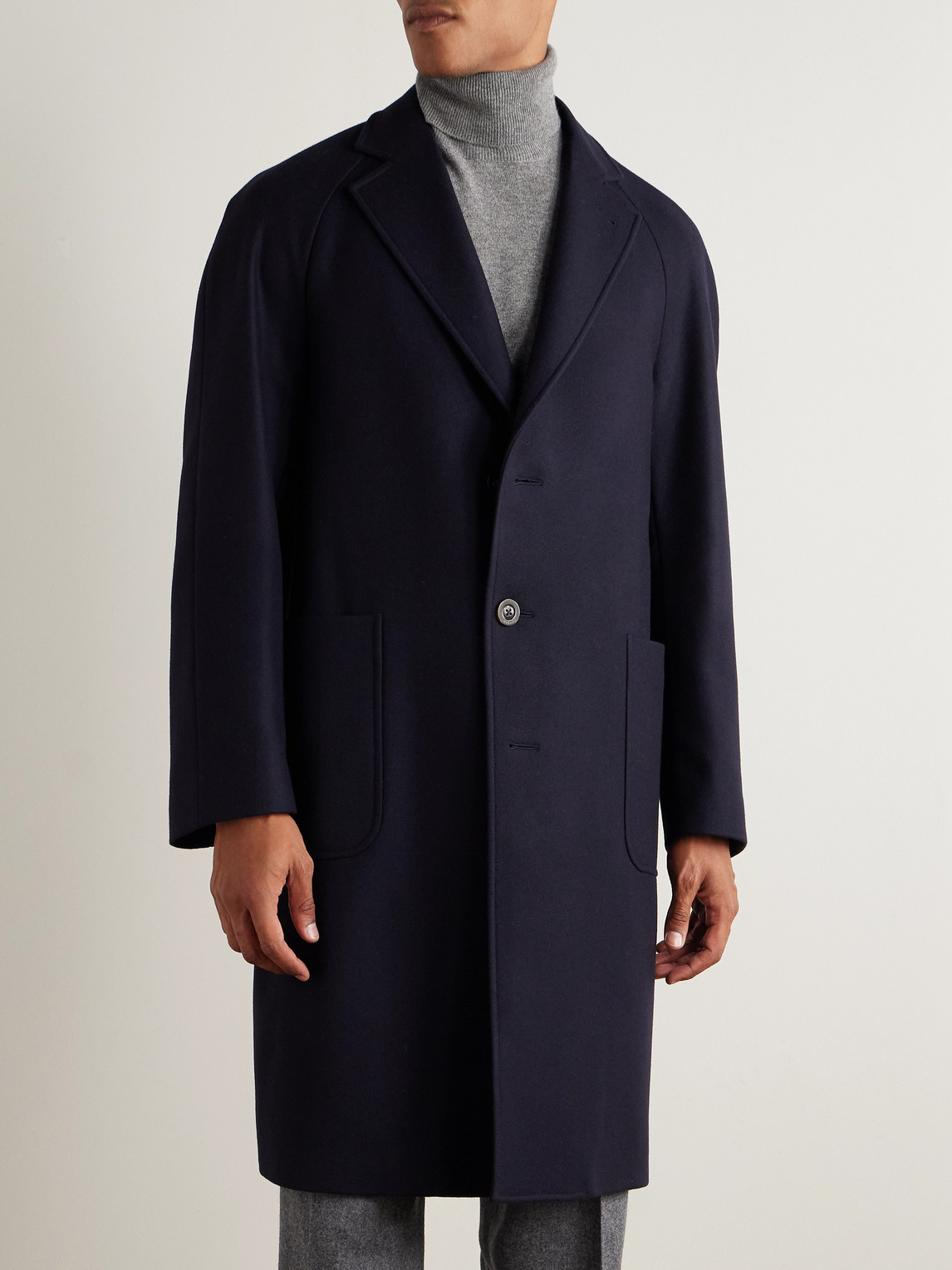 Boglioli Virgin Wool-blend Coat In Blue