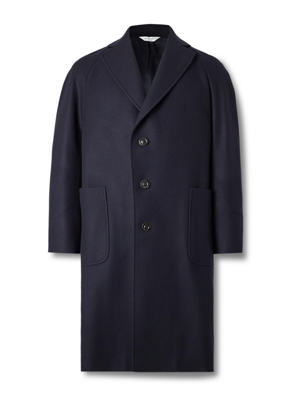 Boglioli Virgin Wool-blend Coat In Blue