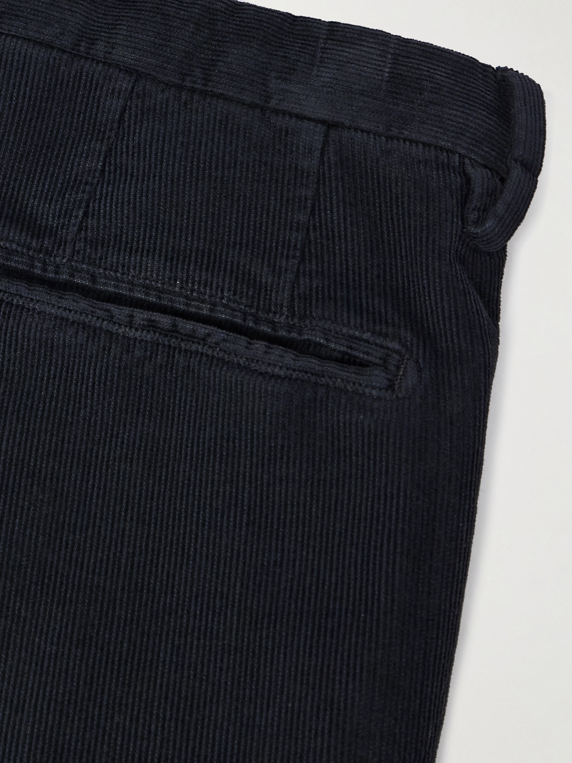 Boglioli Straight-leg Garment-dyed Cotton-blend Corduroy Trousers In Blue