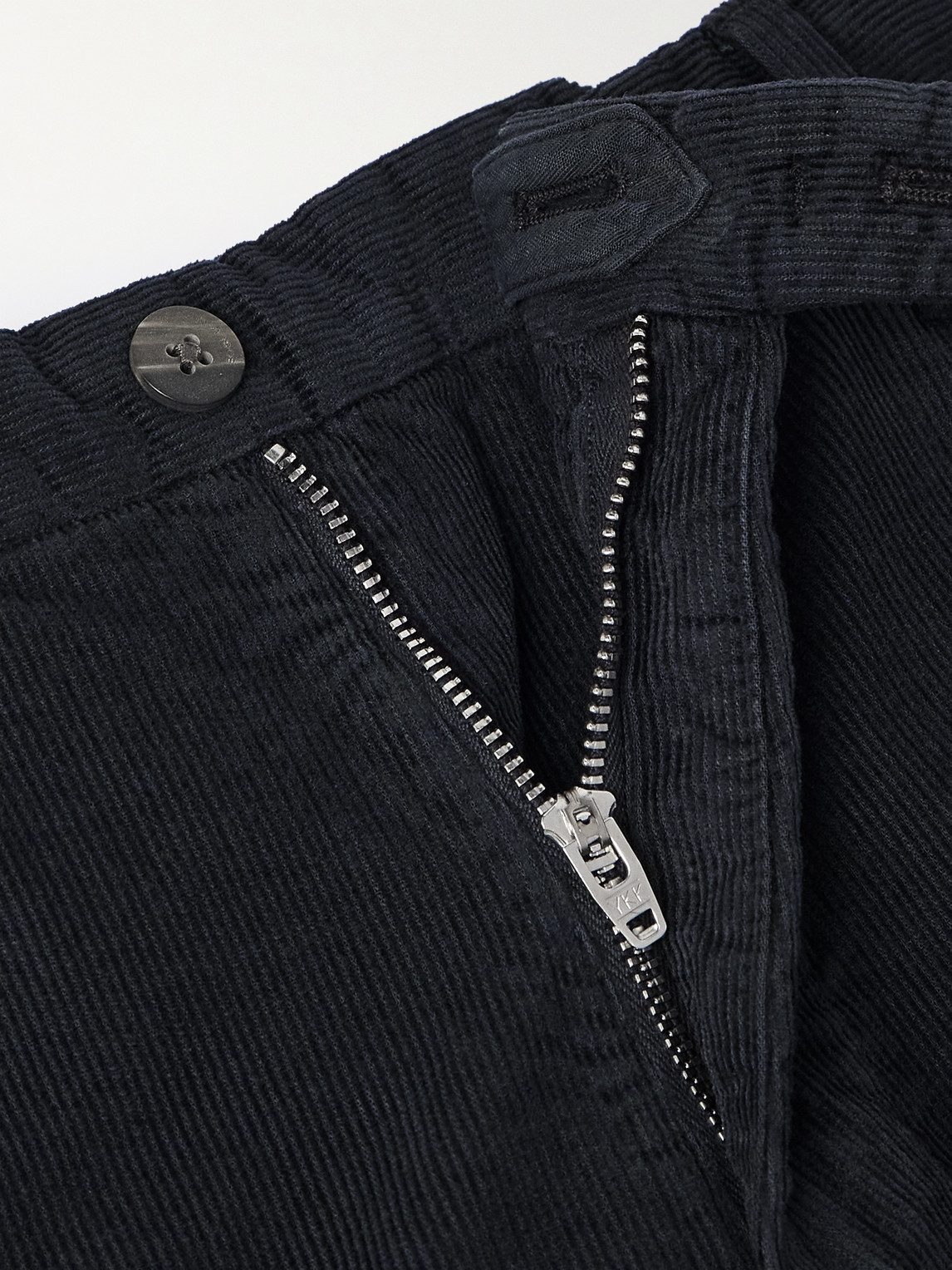 Boglioli Straight-leg Garment-dyed Cotton-blend Corduroy Trousers In Blue