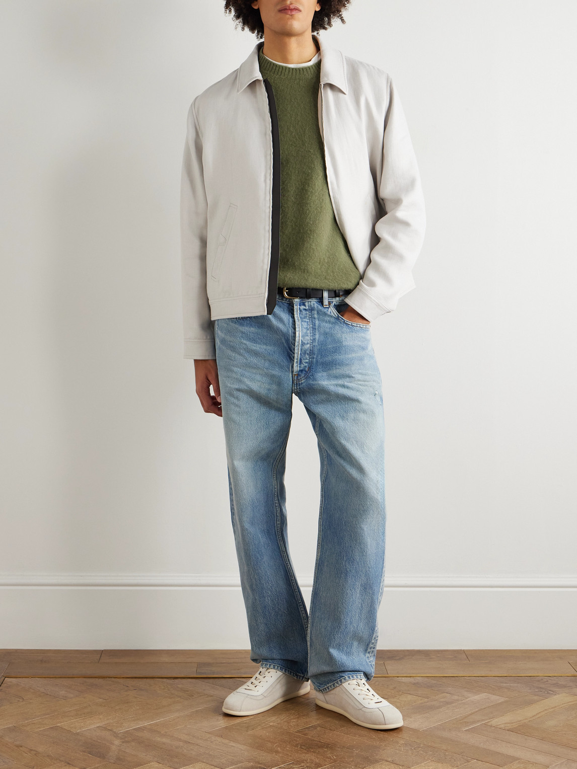 Boglioli Slim-fit Wool And Cashmere-blend Sweater In Green