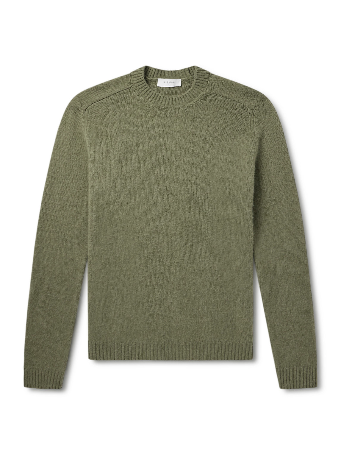 Boglioli Slim-fit Wool And Cashmere-blend Sweater In Green