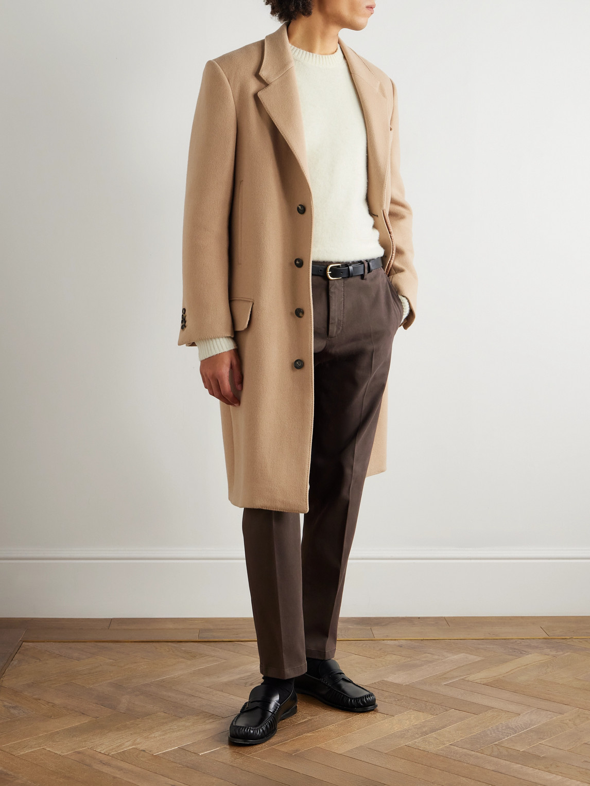 Boglioli Slim-fit Wool And Cashmere-blend Sweater In White