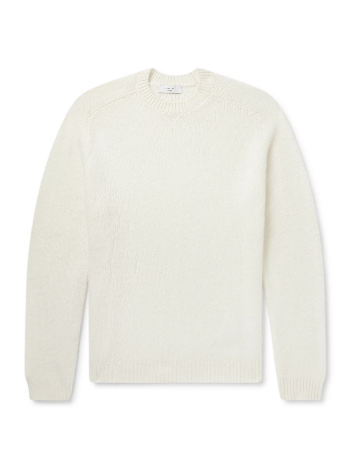 Boglioli Slim-fit Wool And Cashmere-blend Sweater In White
