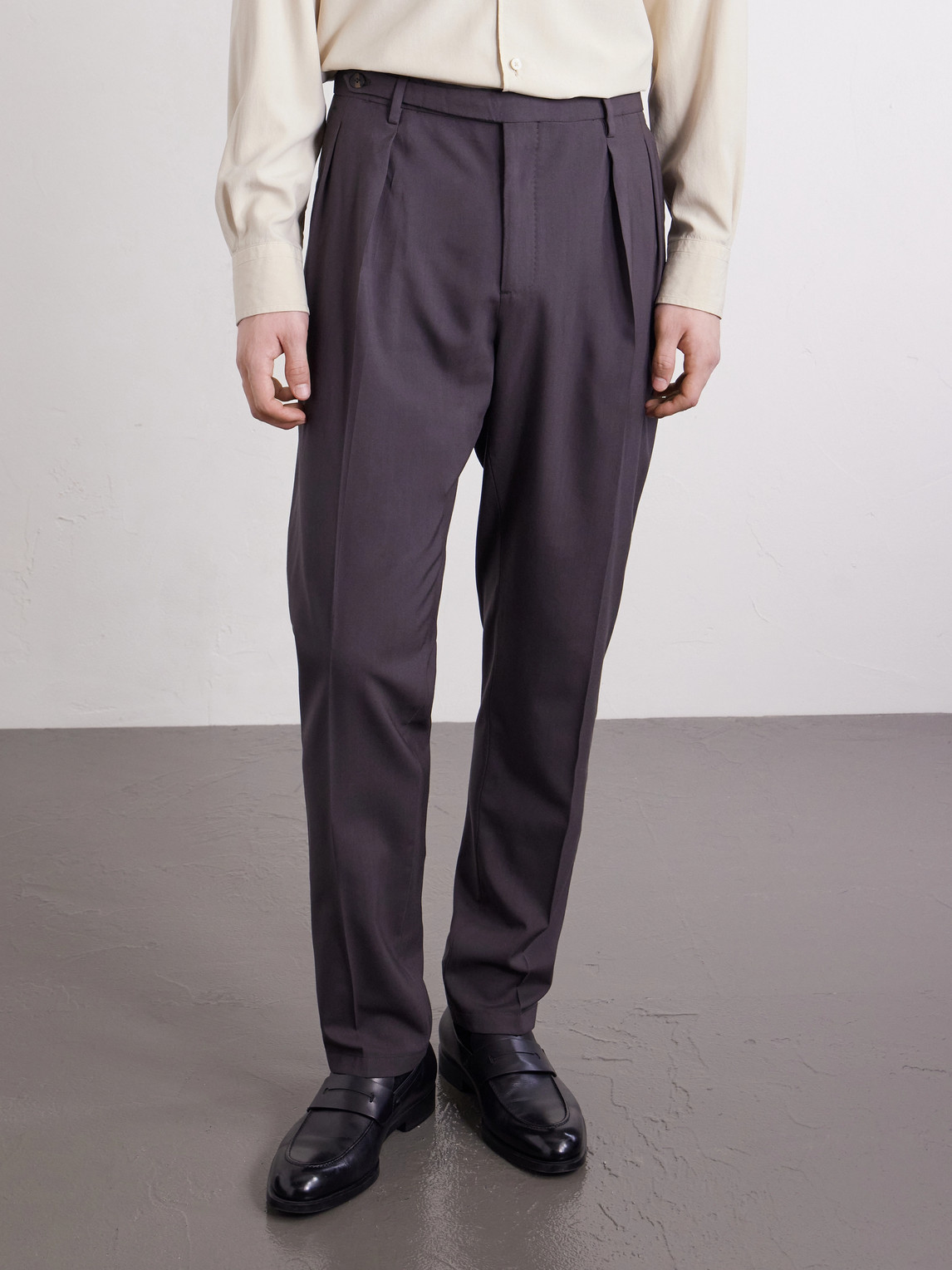  Boglioli - Straight-leg Pleated Virgin Wool Trousers - Men - Brown - It 50 