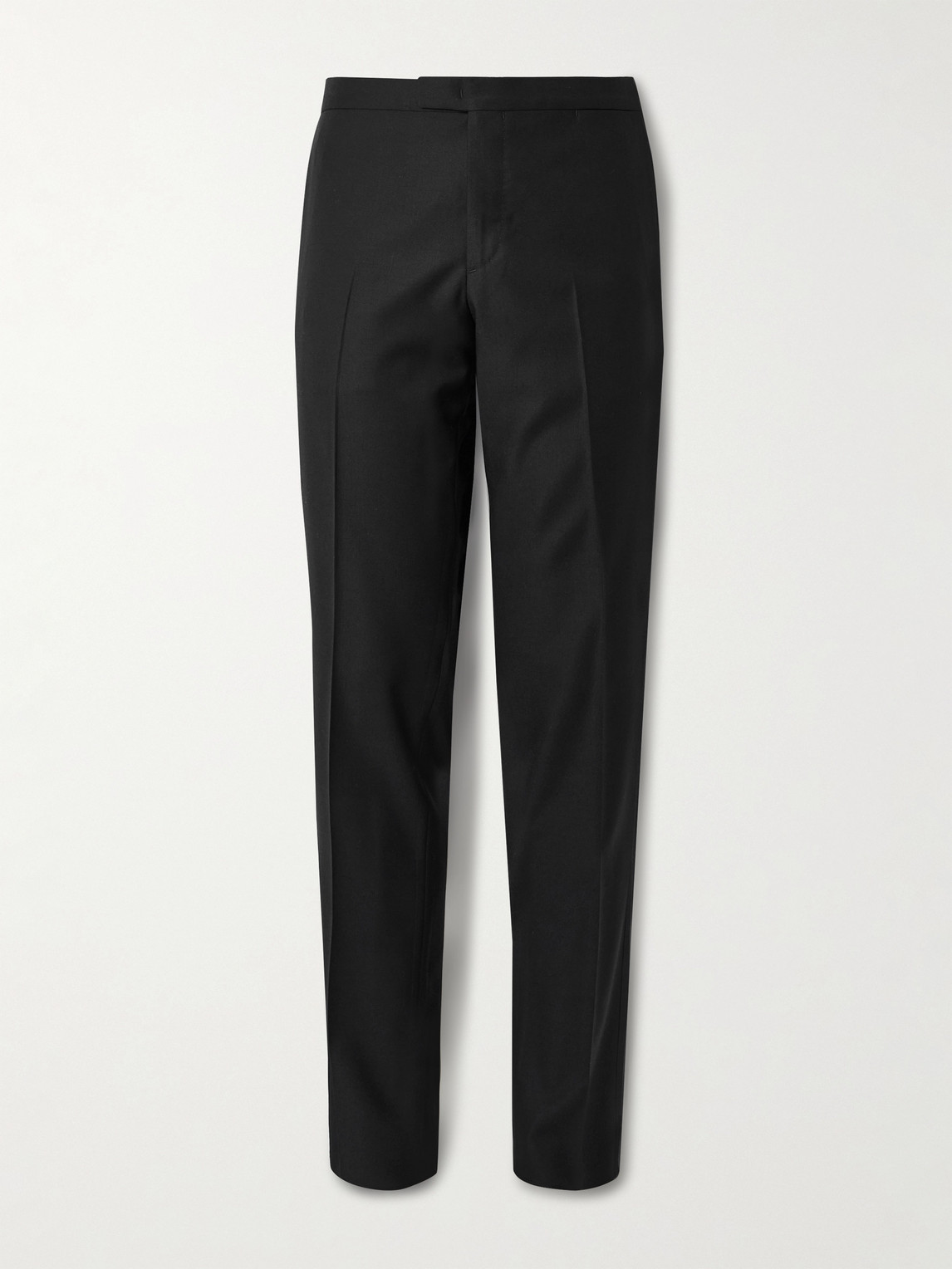 Boglioli Tapered Satin-Trimmed Virgin Wool-Blend Tuxedo Trousers - Men