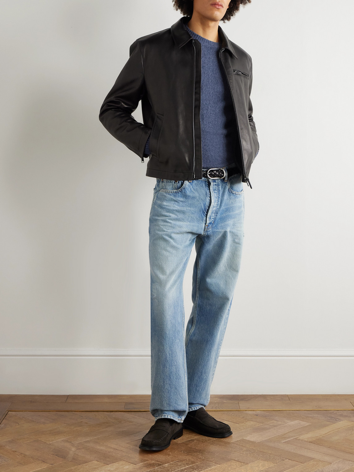 Boglioli Slim-fit Wool And Cashmere-blend Sweater In Blue