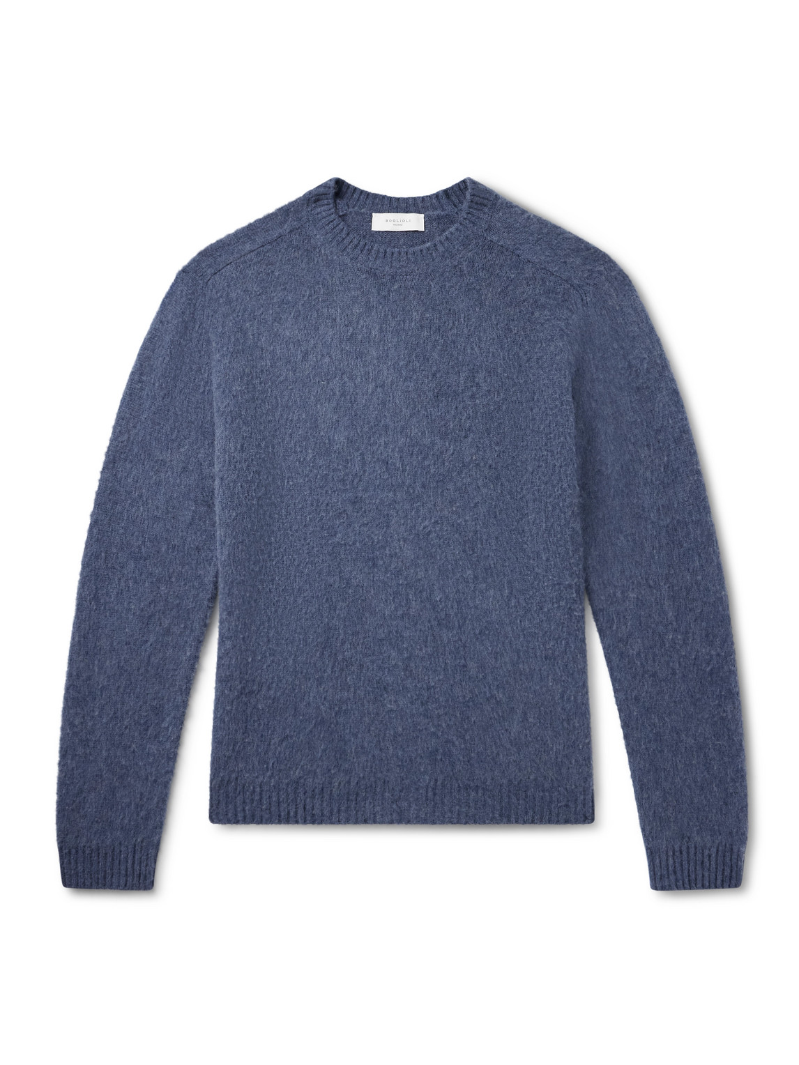 Boglioli Slim-fit Wool And Cashmere-blend Sweater In Blue