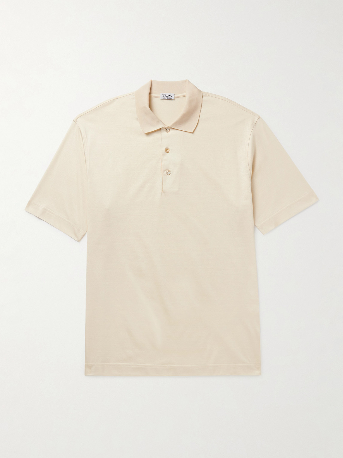 Charvet Slim-fit Cotton Polo Shirt In Neutral