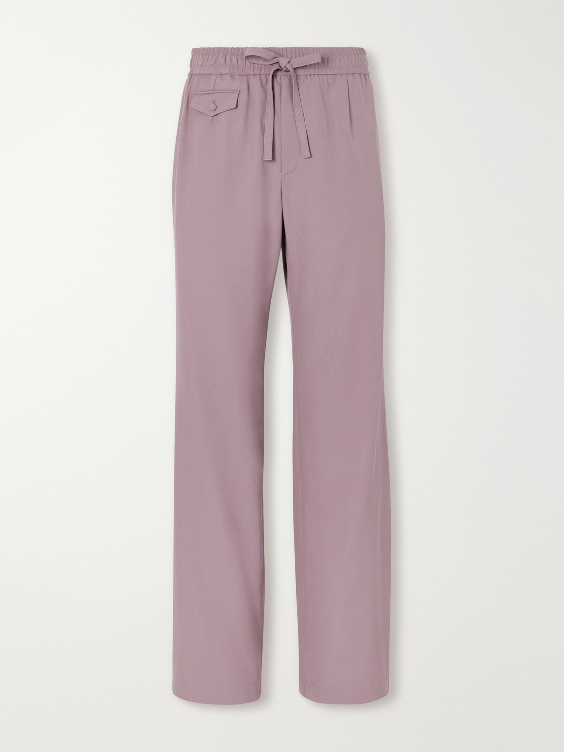 Dolce&Gabbana Straight-Leg Virgin Wool Drawstring Suit Trousers IT 50