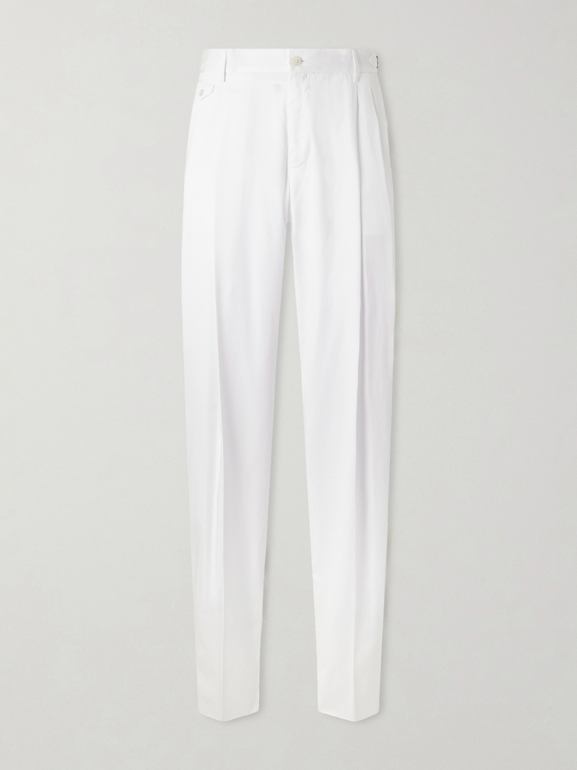 Dolce&Gabbana – Straight-Leg Pleated Cotton-Twill Trousers