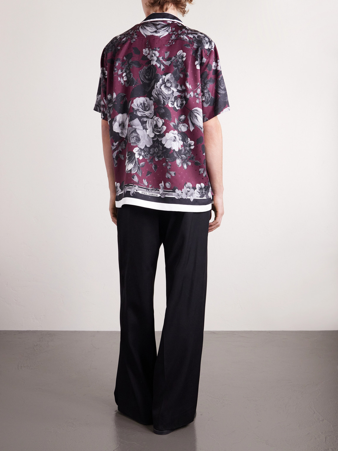 Dolce & Gabbana Bouquet Fiori Short Sleeve Notched Collar Shirt In Multi