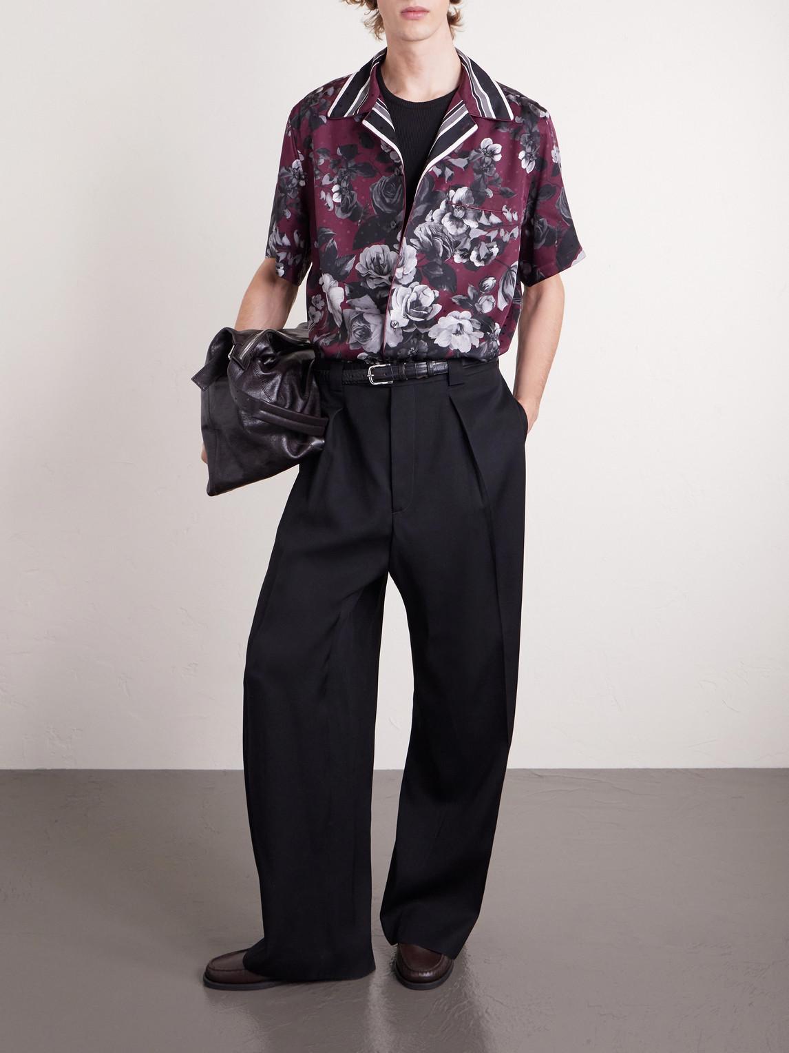 Dolce & Gabbana Bouquet Fiori Short Sleeve Notched Collar Shirt In Multi