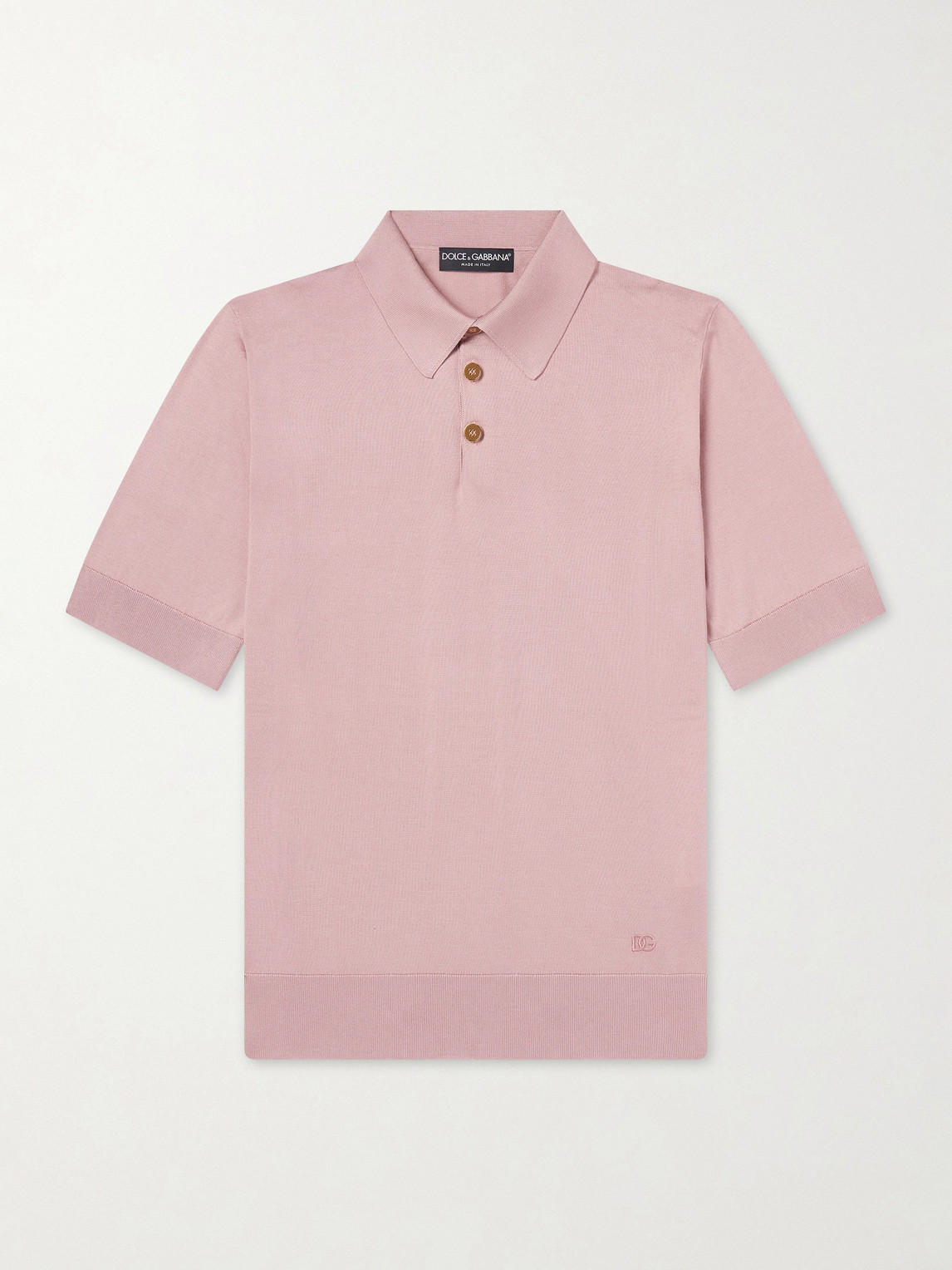 Dolce&Gabbana – Logo-Embroidered Silk Polo Shirt