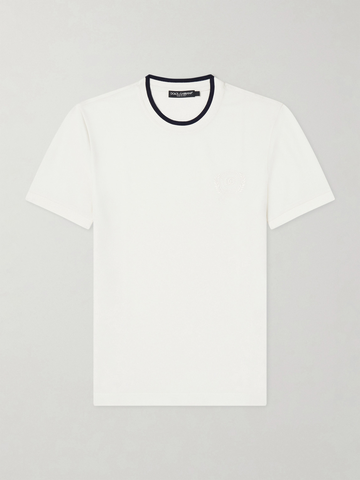 Dolce&Gabbana – Logo-Embroidered Piqué T-Shirt