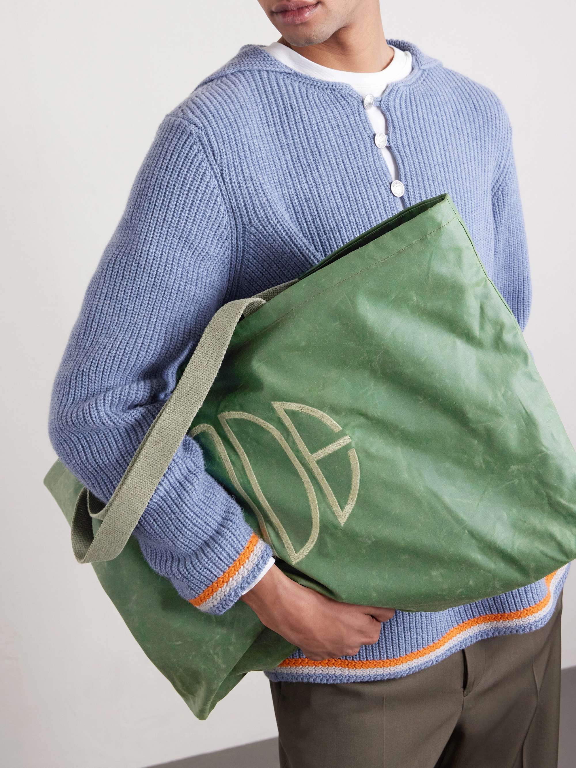 BODE Logo-Embroidered Waxed-Cotton Tote Bag for Men | MR PORTER