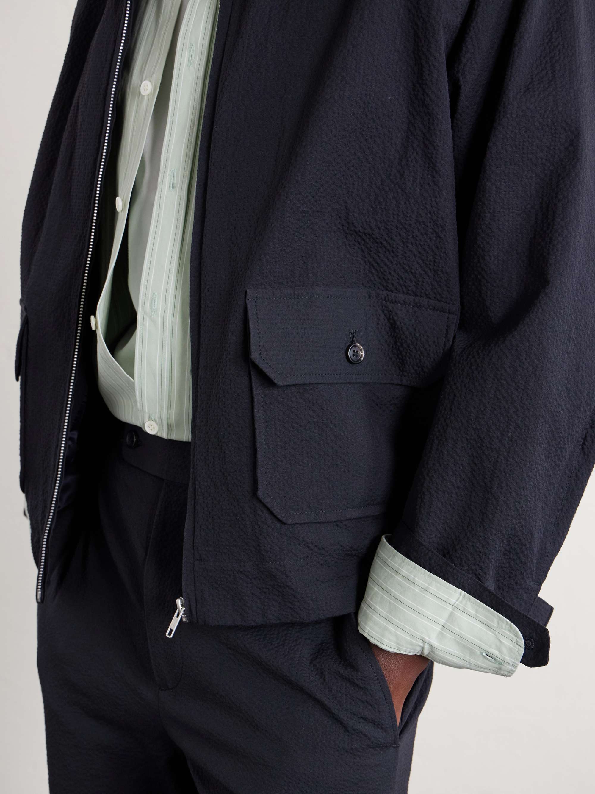 BODE Cotton-Blend Seersucker Bomber Jacket for Men | MR PORTER