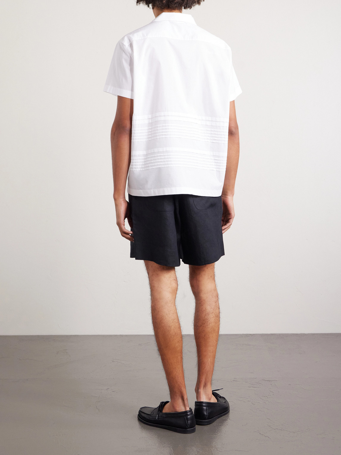 Chamomile Camp-Collar Logo-Embroidered Cotton-Poplin Shirt
