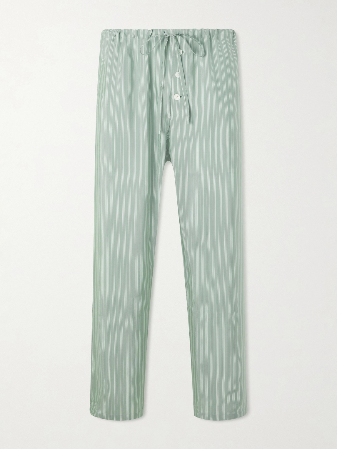 BODE ylvan traight-Leg triped ilk-atin Trousers - Men