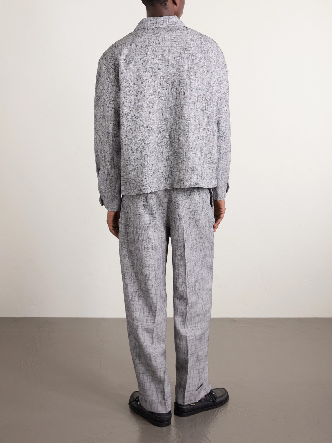 Bode Static Ohio Linen-blend Jacket In Gray