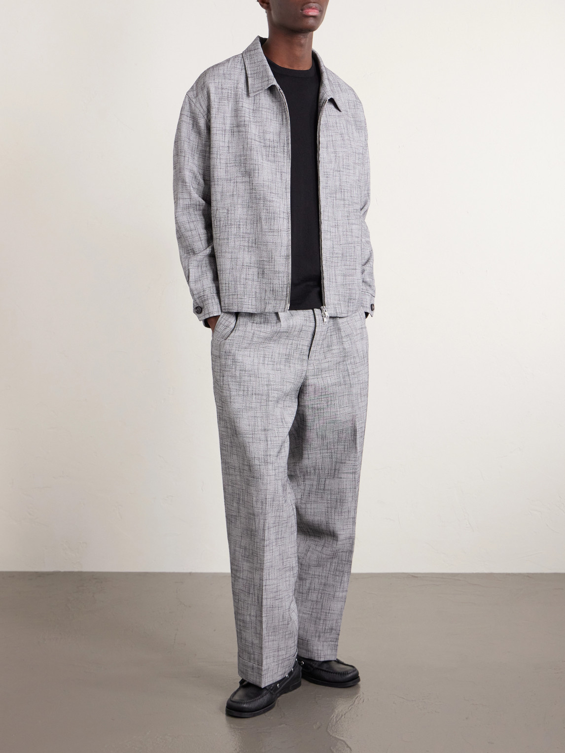 Bode Static Ohio Linen-blend Jacket In Gray