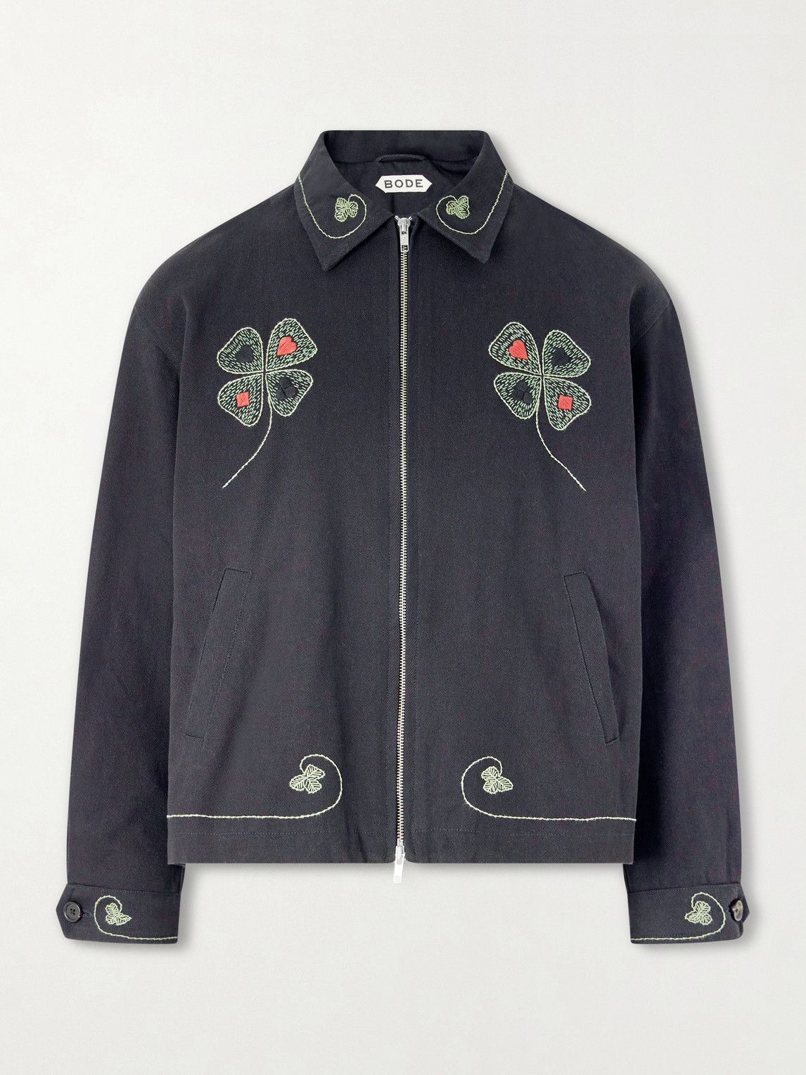 BODE – Lucky Draw Embroidered Cotton-Twill Blouson Jacket