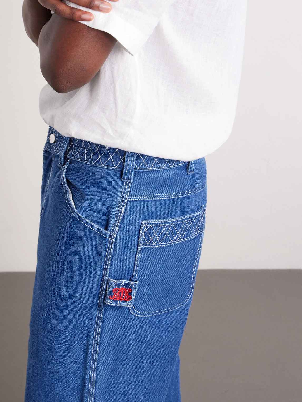 Knolly Brook Straight-Leg Embroidered Jeans