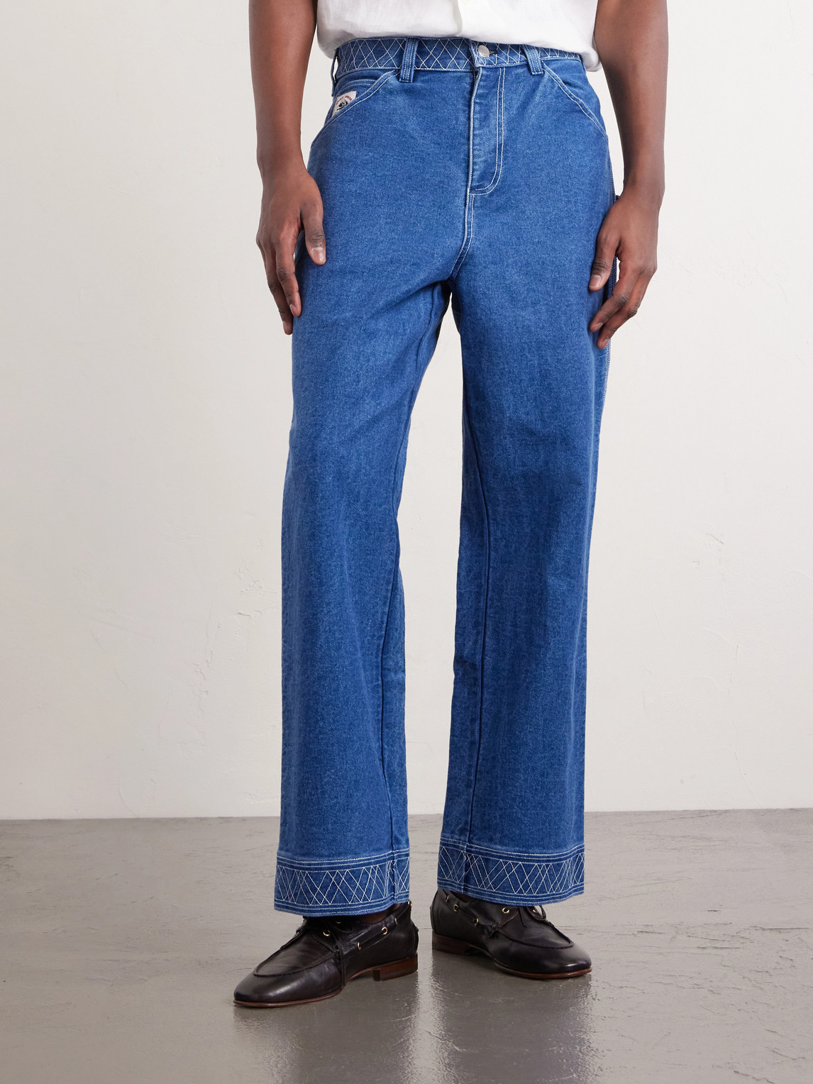  Bode - Knolly Brook Straight-leg Embroidered Jeans - Men - Blue - Uk/us 28 