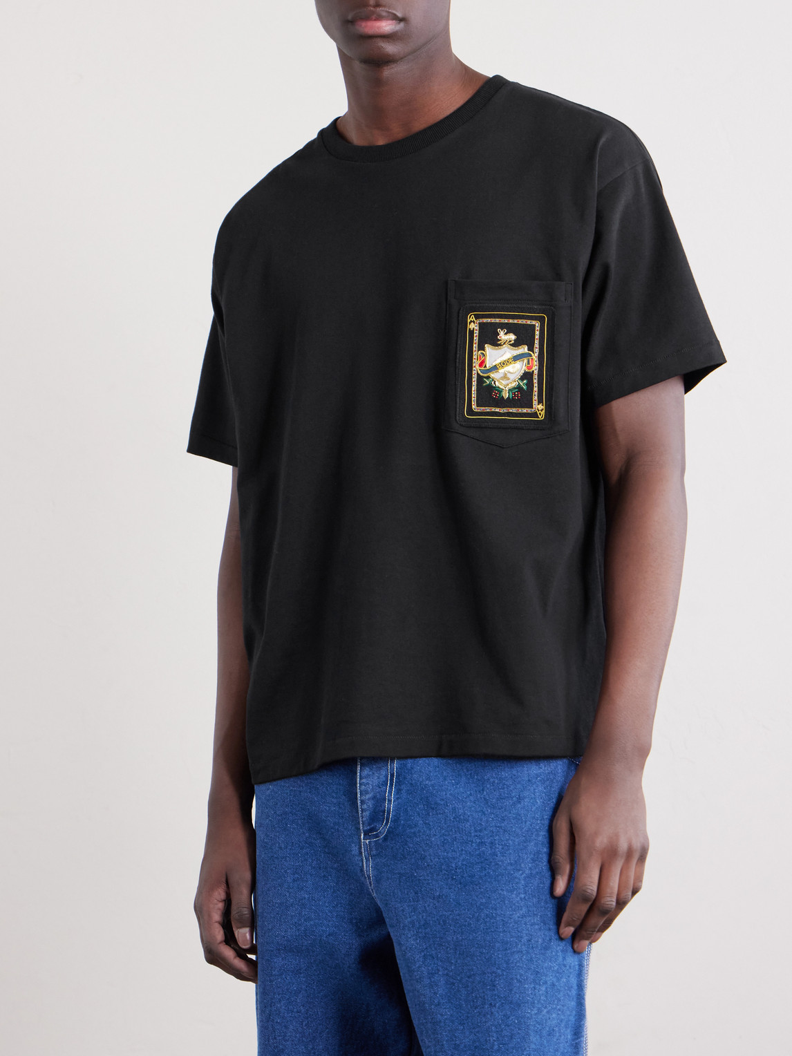Logo-Appliquéd Cotton-Jersey T-Shirt