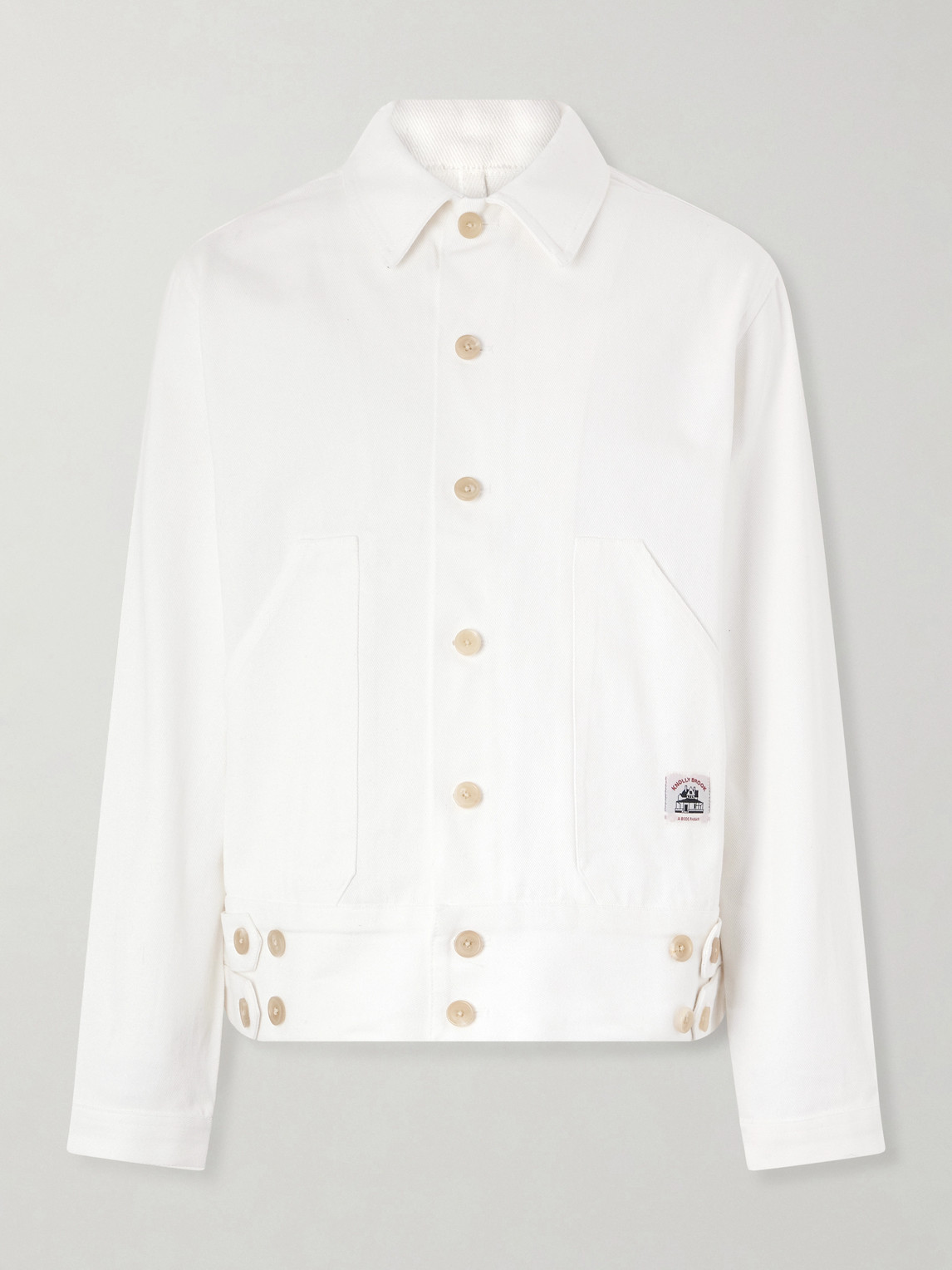 Bode Knolly Brook Logo-appliquéd Cotton-twill Jacket In White