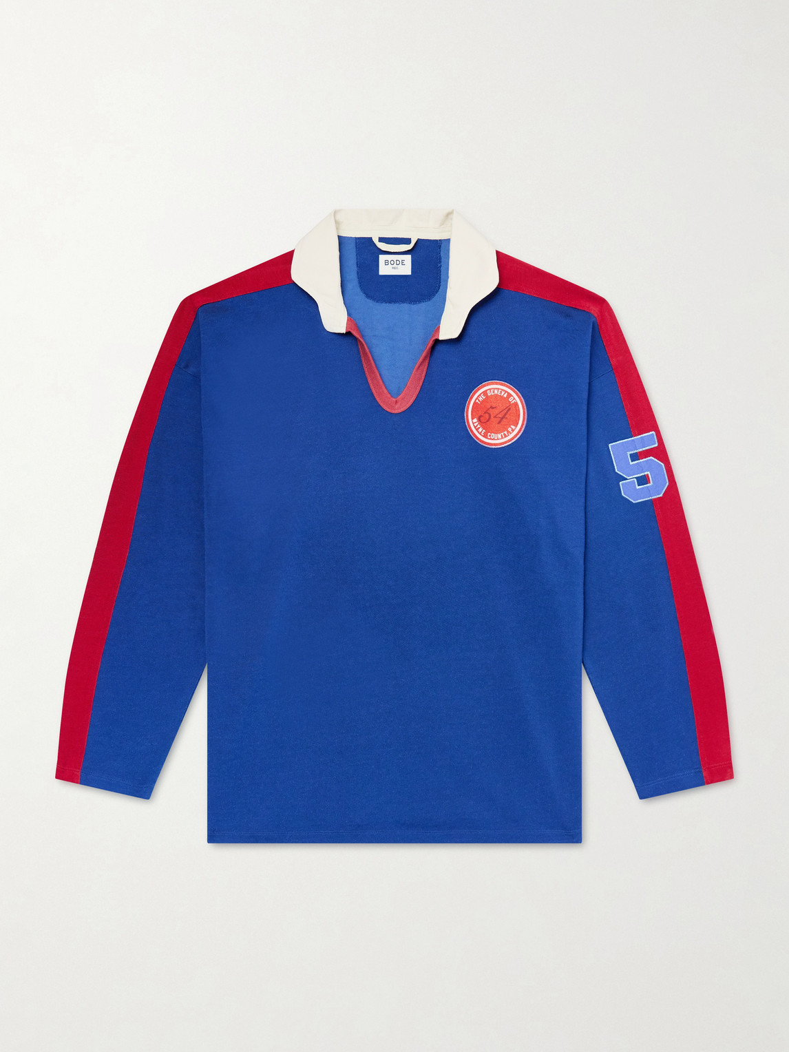 BODE Lakewood Appliquéd Jersey Polo Shirten