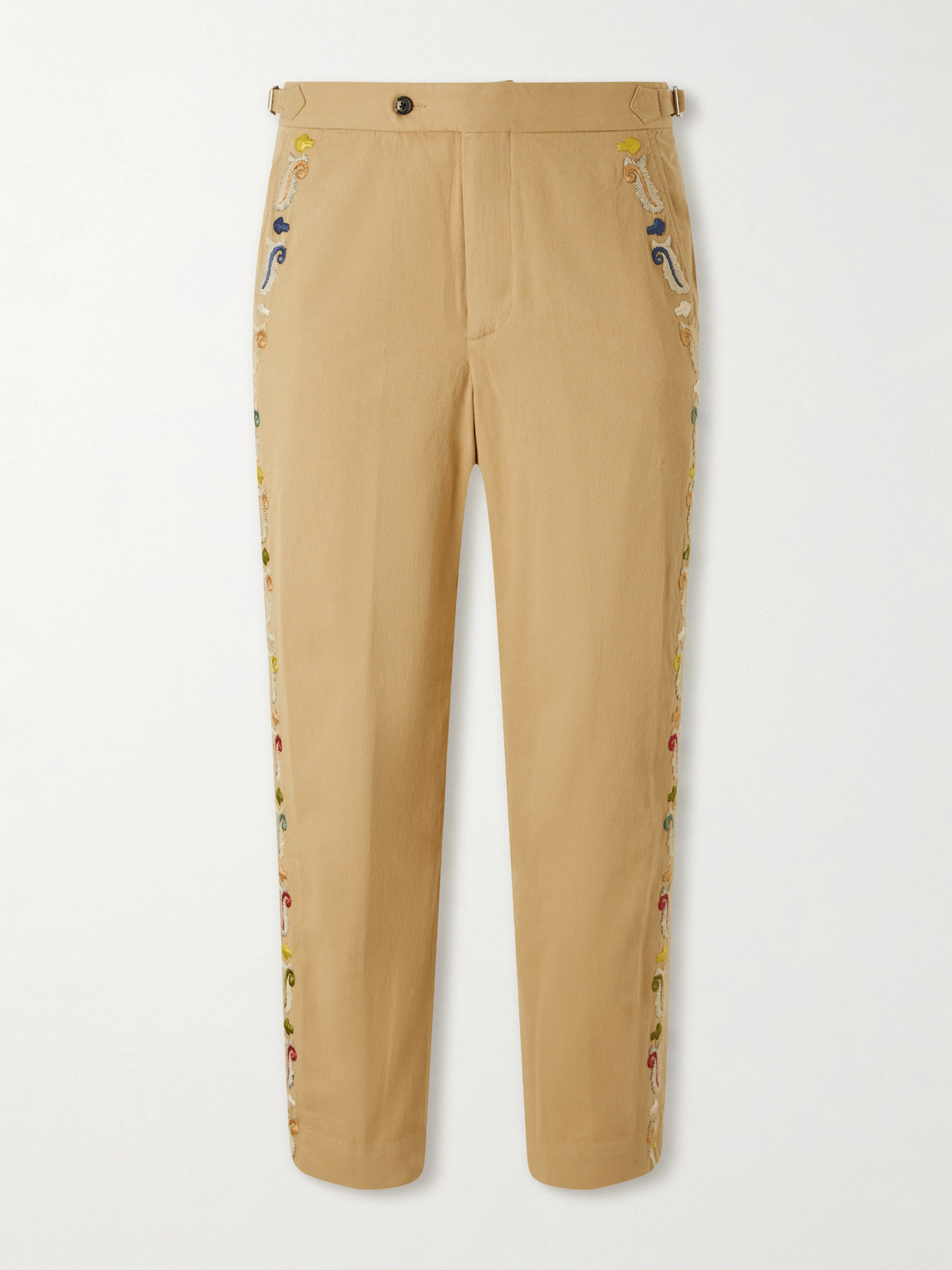 BODE Straight-Leg Cotton Feather Runner Trousers UK/US 34