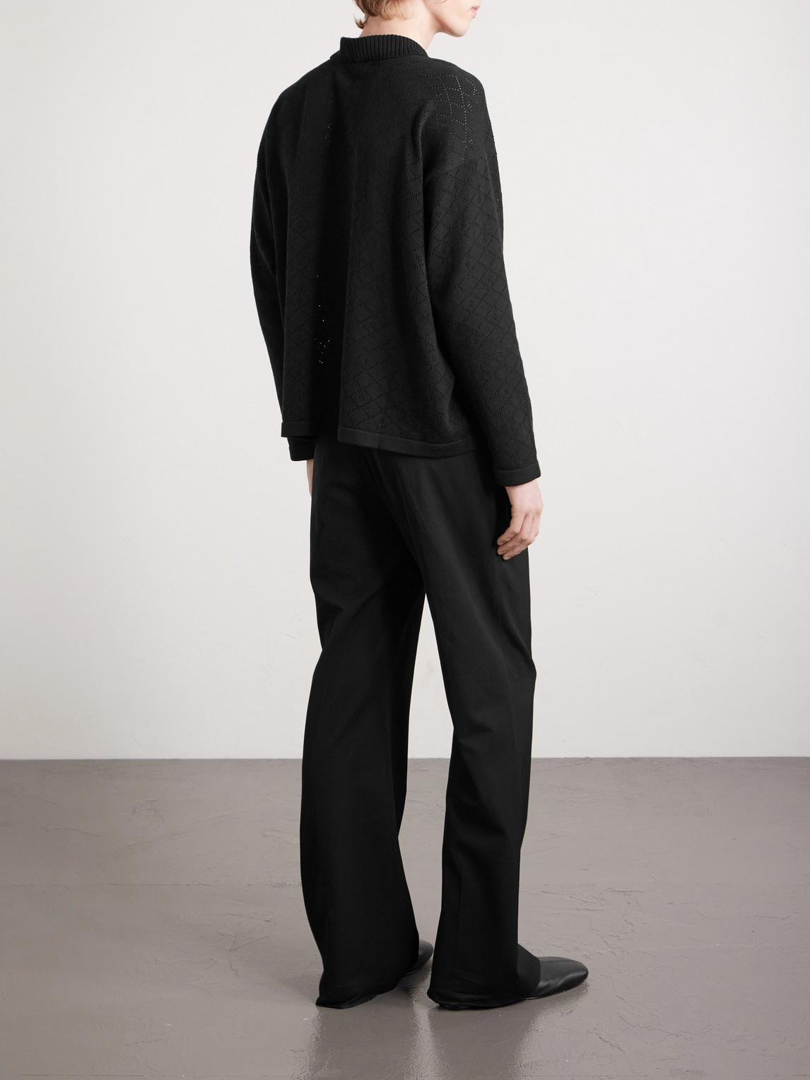  Bode - Anisette Pointelle-knit Cotton Polo Shirt - Men - Black - S 