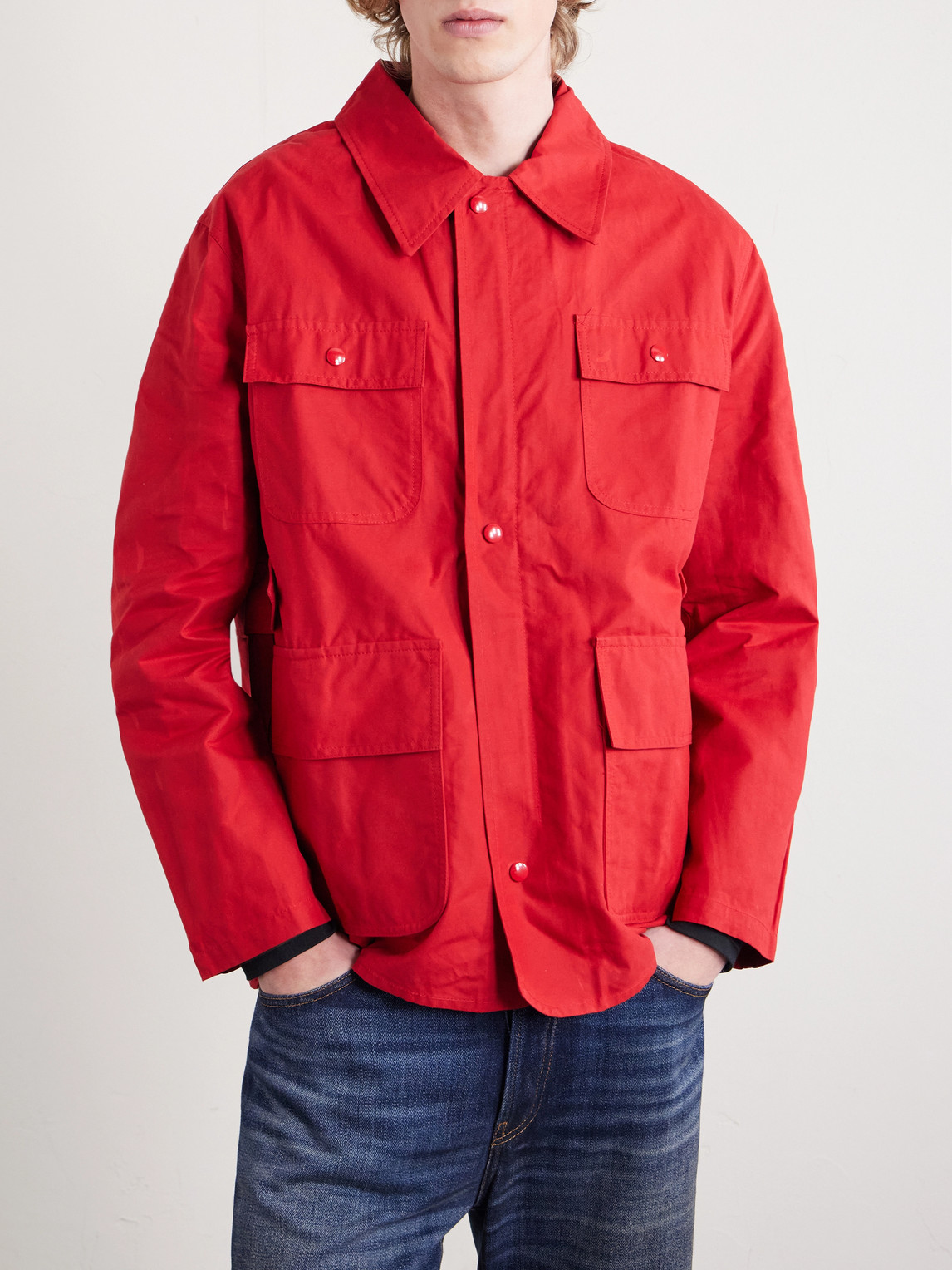  Bode - Hunting Waxed-cotton Jacket - Men - Red - S 