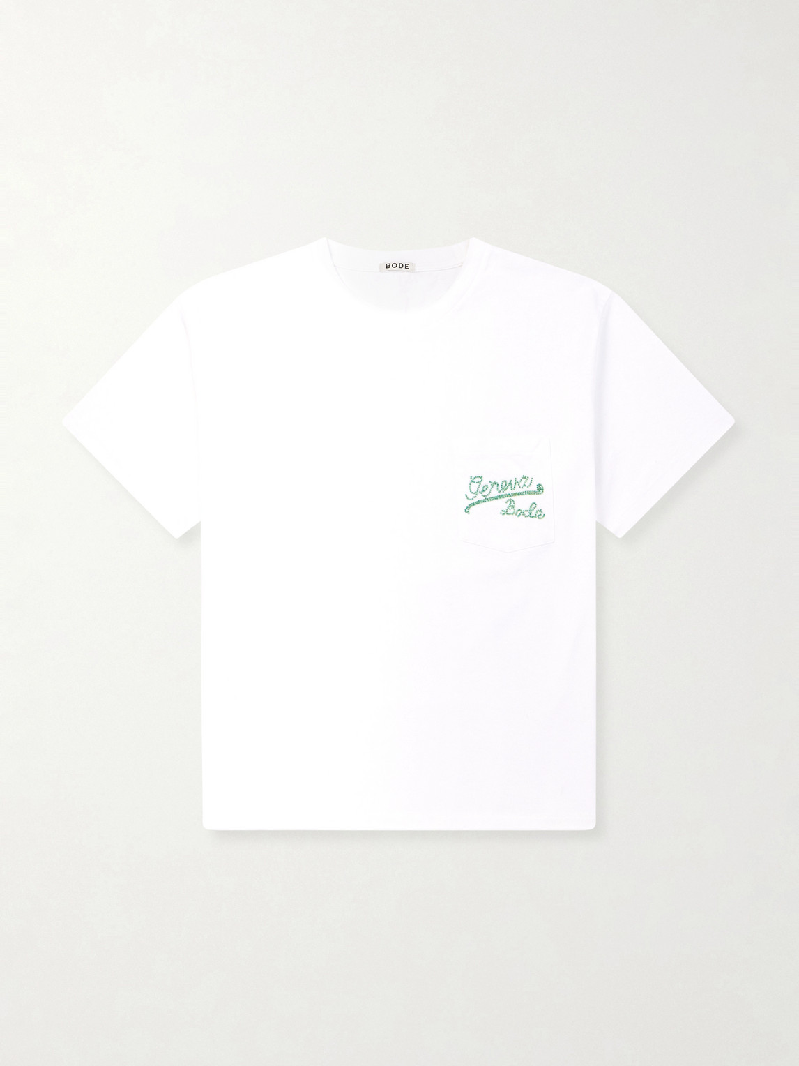BODE Geneva Bead-Embellished Cotton-Jersey T-Shirt - Men