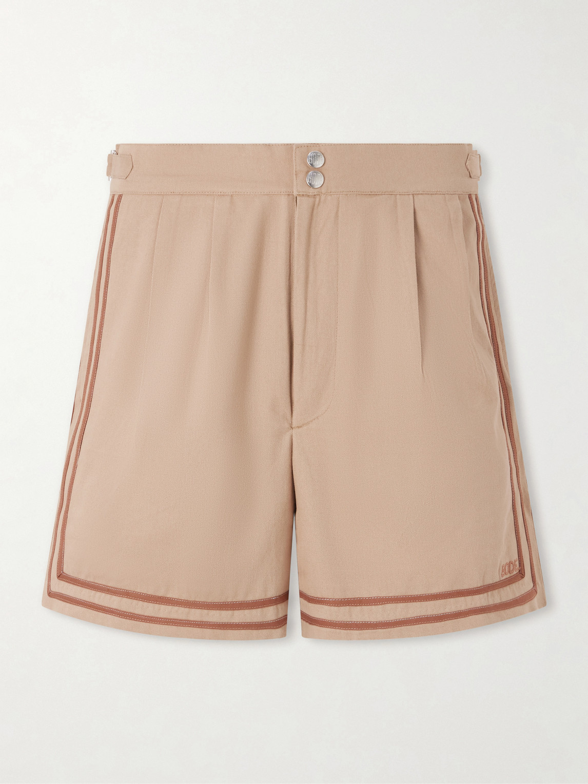 BODE Straight-Leg Pleated Cotton-Twill Shorts UK/US 36