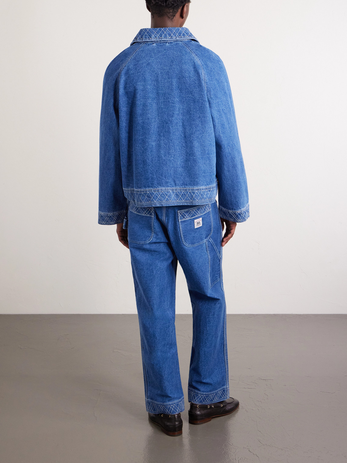  Bode - Embroidered Merino Wool-blend Denim Jacket - Men - Blue - S 