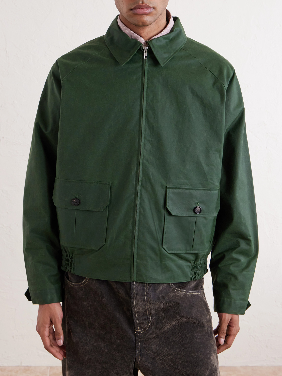  Bode - Coach Waxed-cotton Blouson Jacket - Men - Green - S 