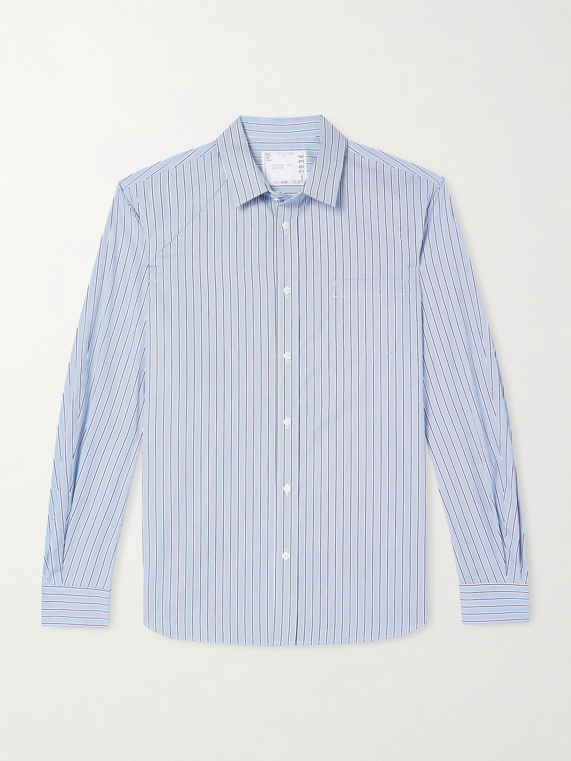 Sacai Striped Cotton-Poplin Shirt - Men