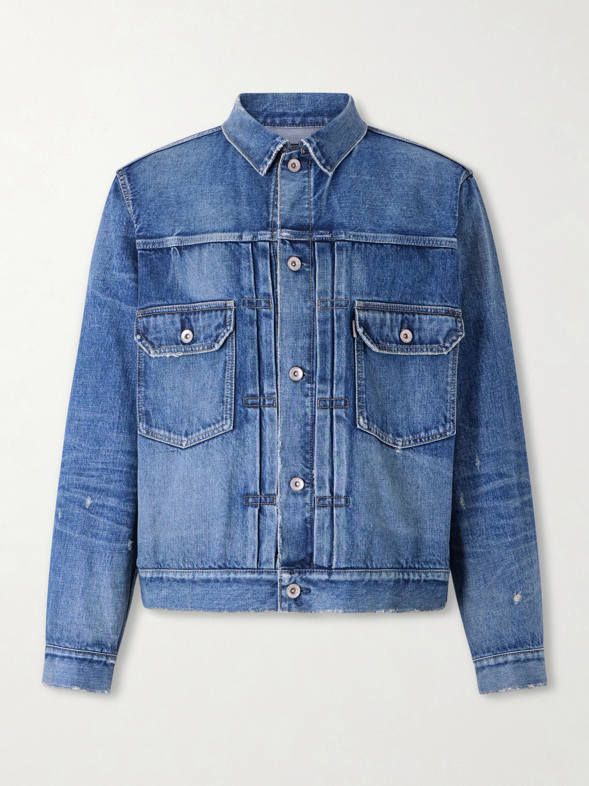 Sacai BEYONDEXX Distressed Denim Jacket - Men