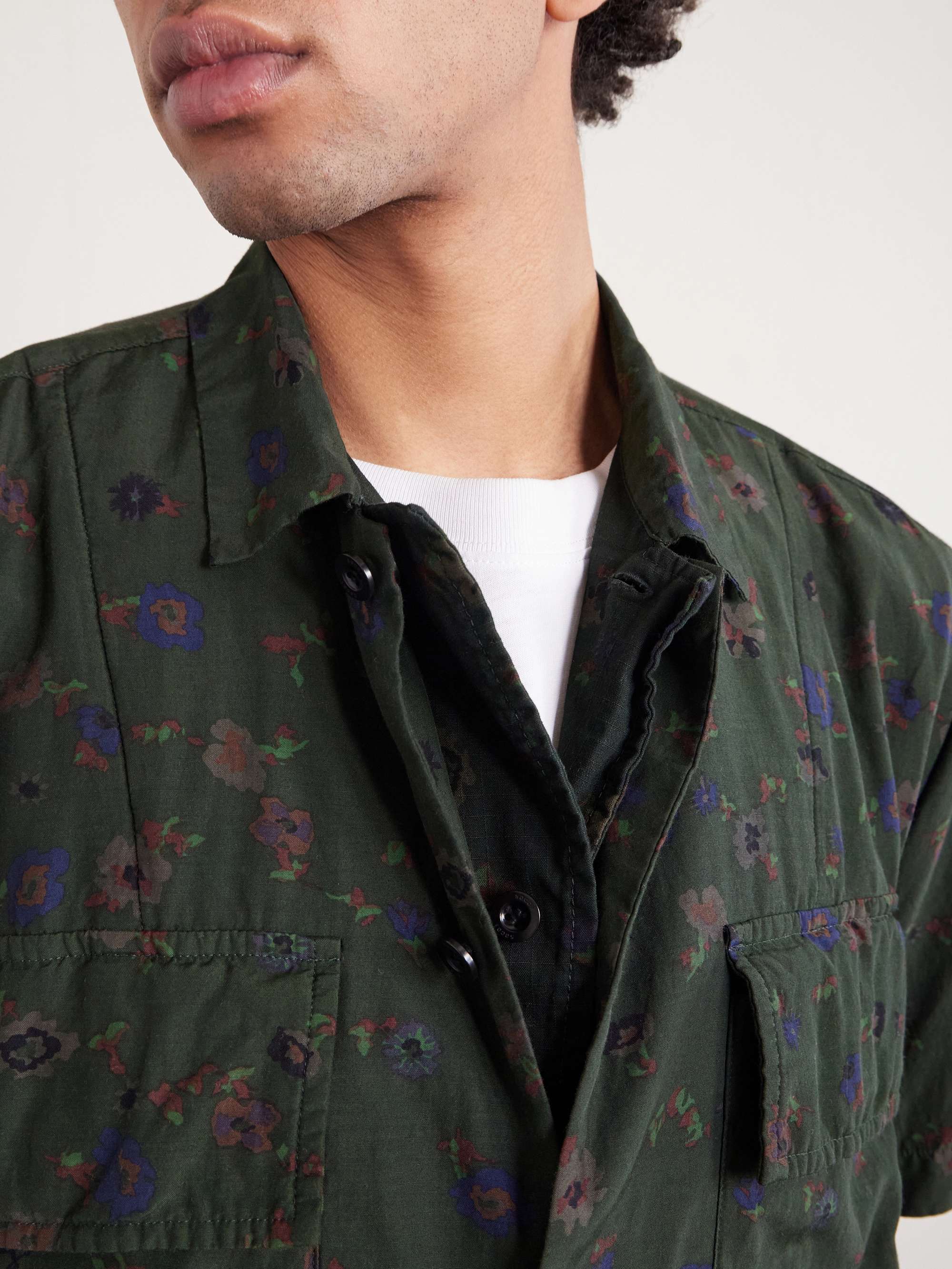 SACAI Layered Floral-Print Woven Shirt for Men | MR PORTER