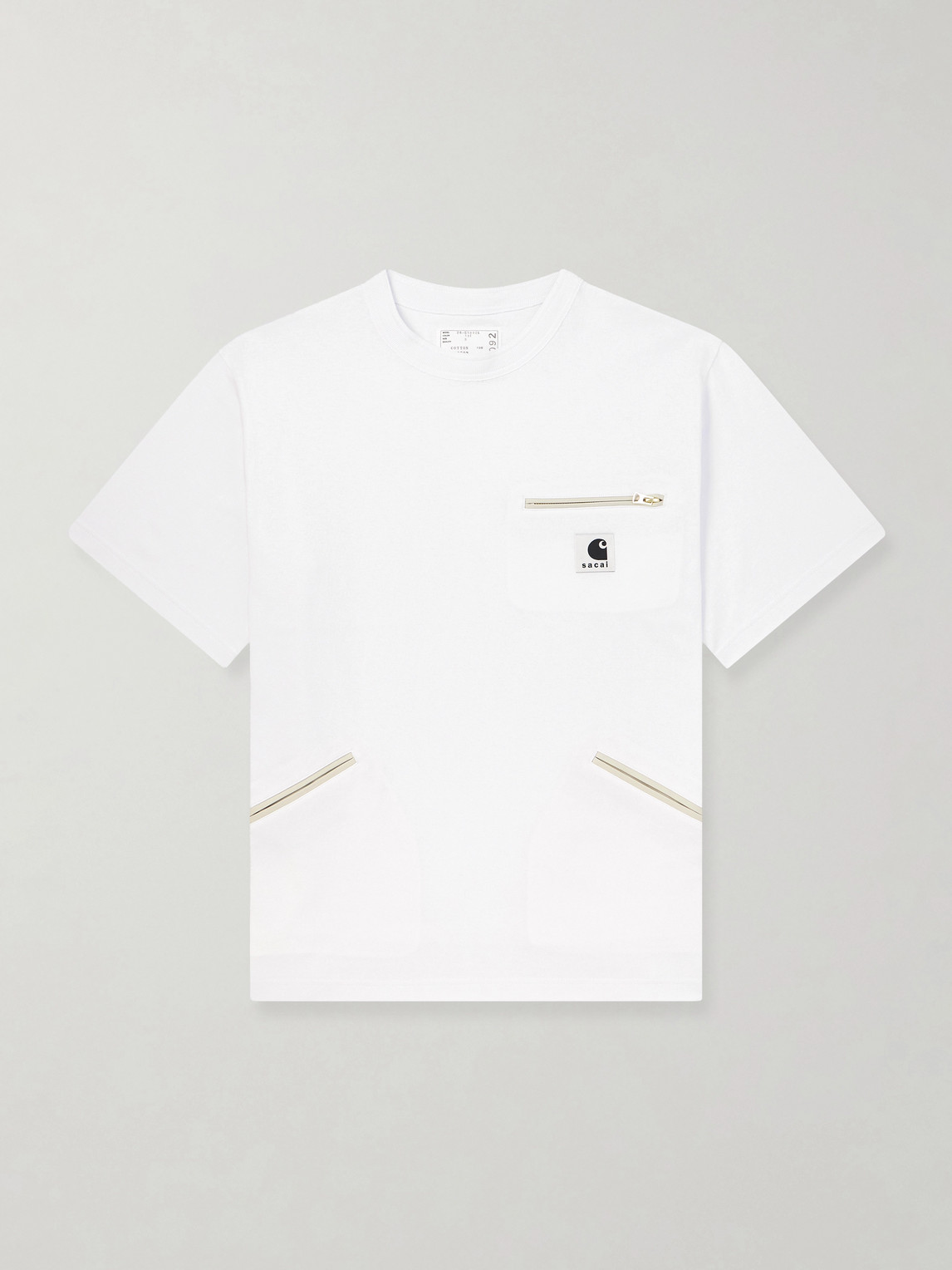 Sacai Carhartt WIP Logo-Appliquéd Cotton-Jersey T-Shirt - Men