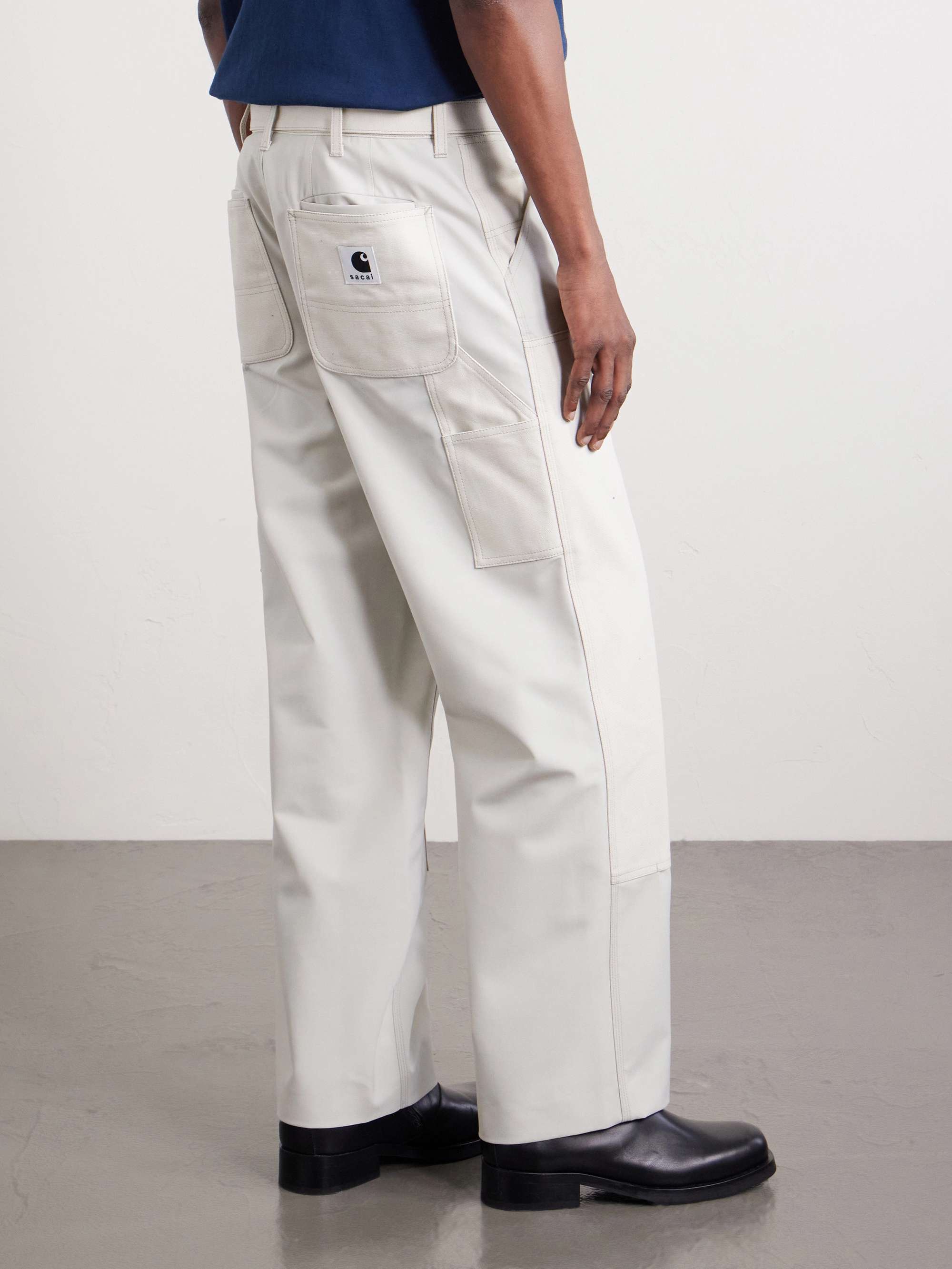 SACAI + Carhartt WIP Duck Wide-Leg Belted Grain de Poudre and