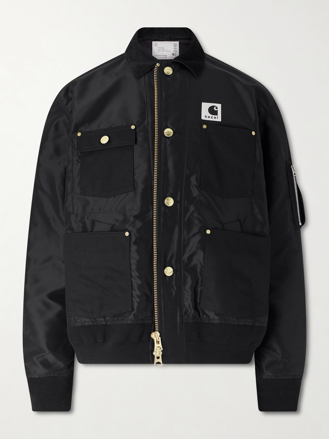 Sacai Carhart WIP Padded Shell and Cotton-Twill Bomber Jacket - Men