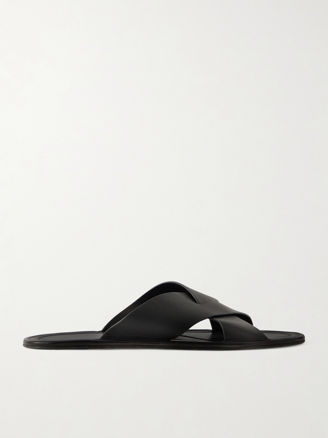 Malick Cross Full-Grain Leather Sandals