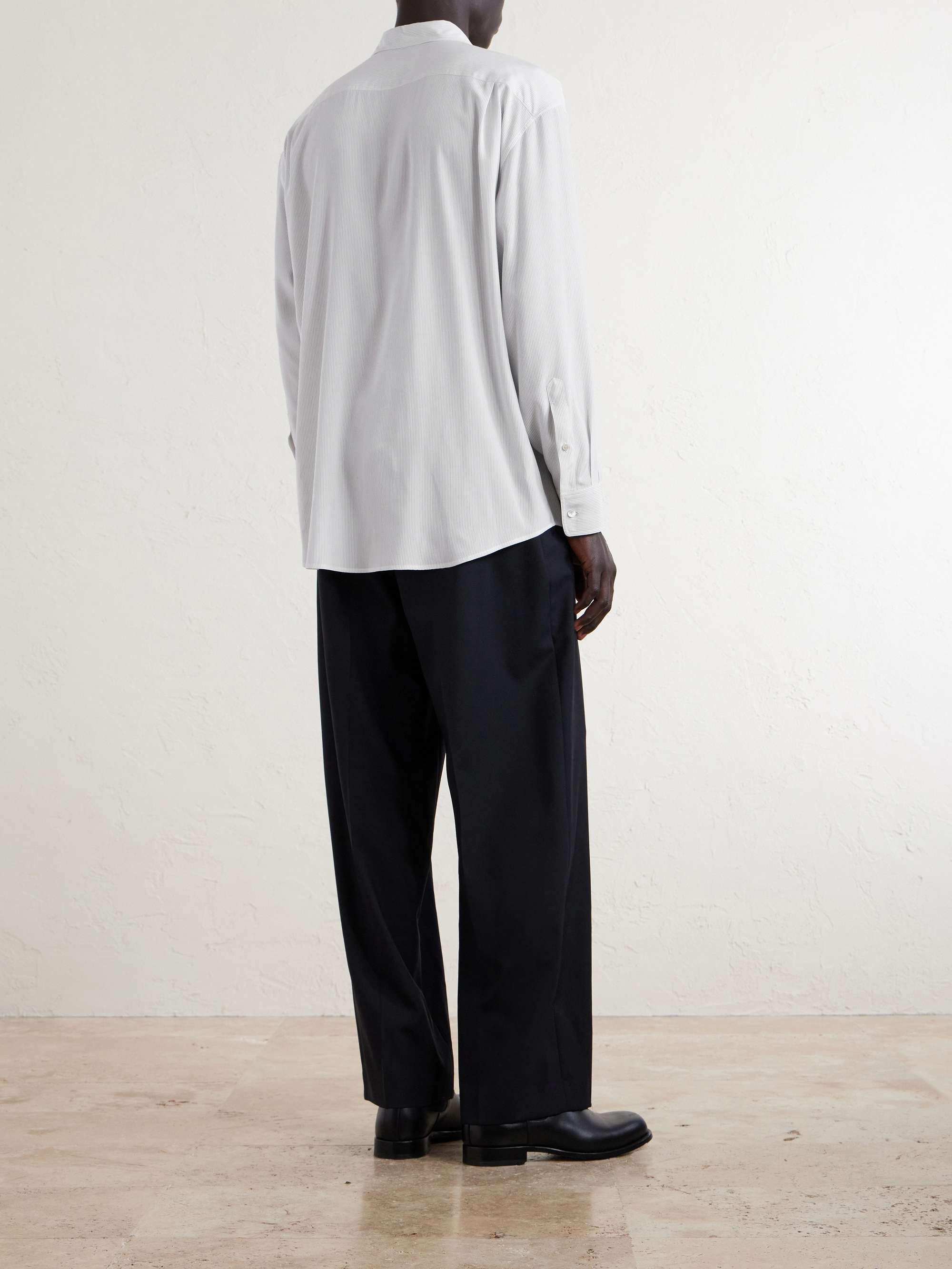 THE ROW Granada Pinstriped Silk Shirt for Men | MR PORTER