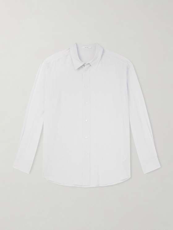 Therow Granada Pinstriped Silk Shirt