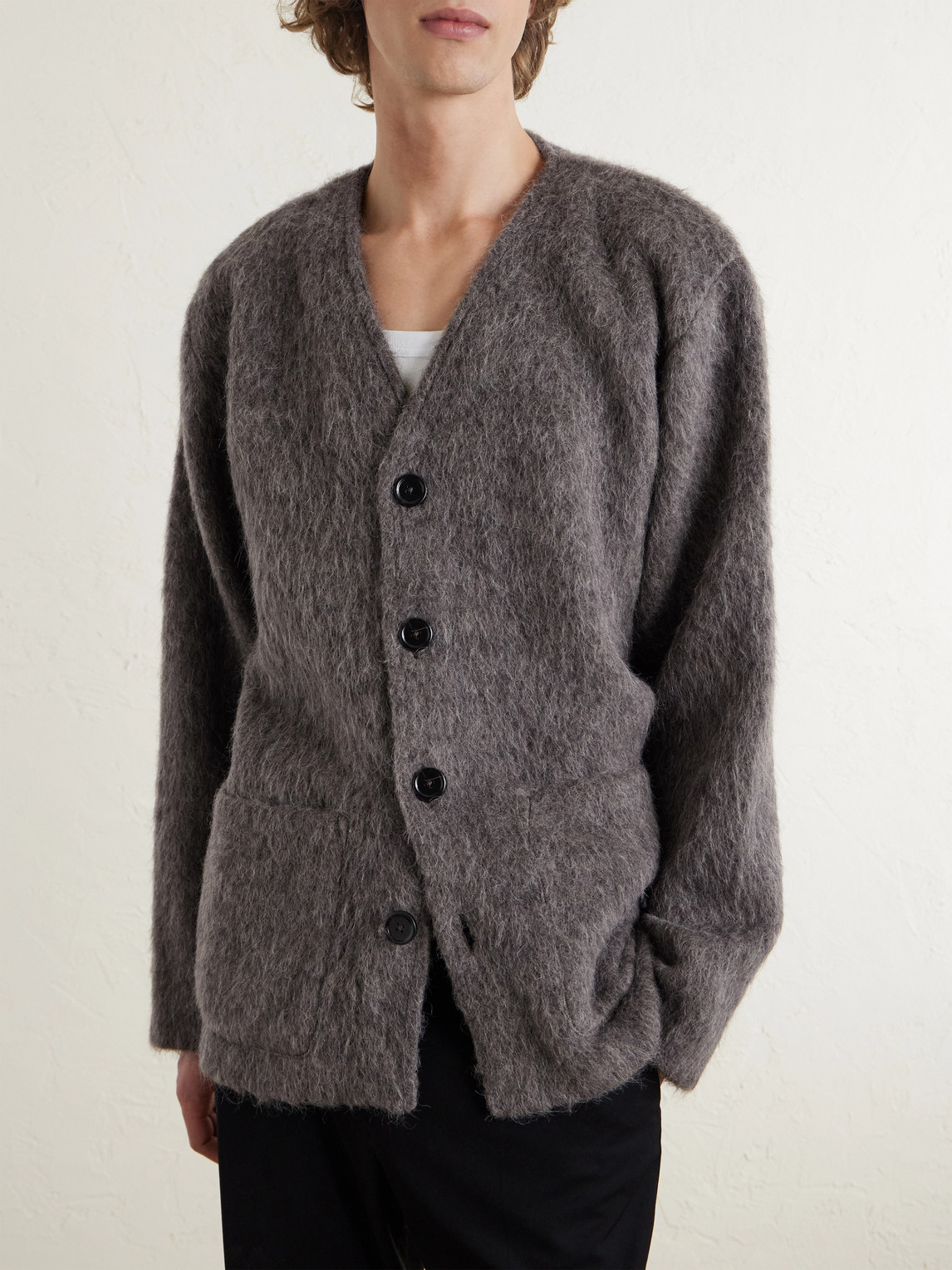  Our Legacy - Brushed-knit Cardigan - Men - Gray - It 44 