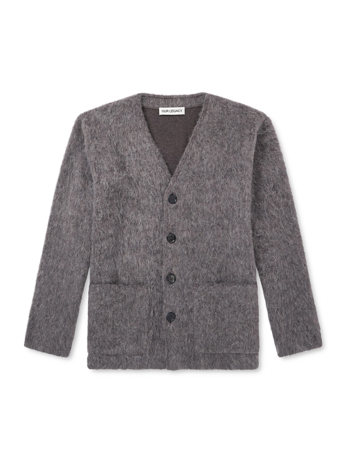 Our Legacy Brushed-knit Cardigan In Brown